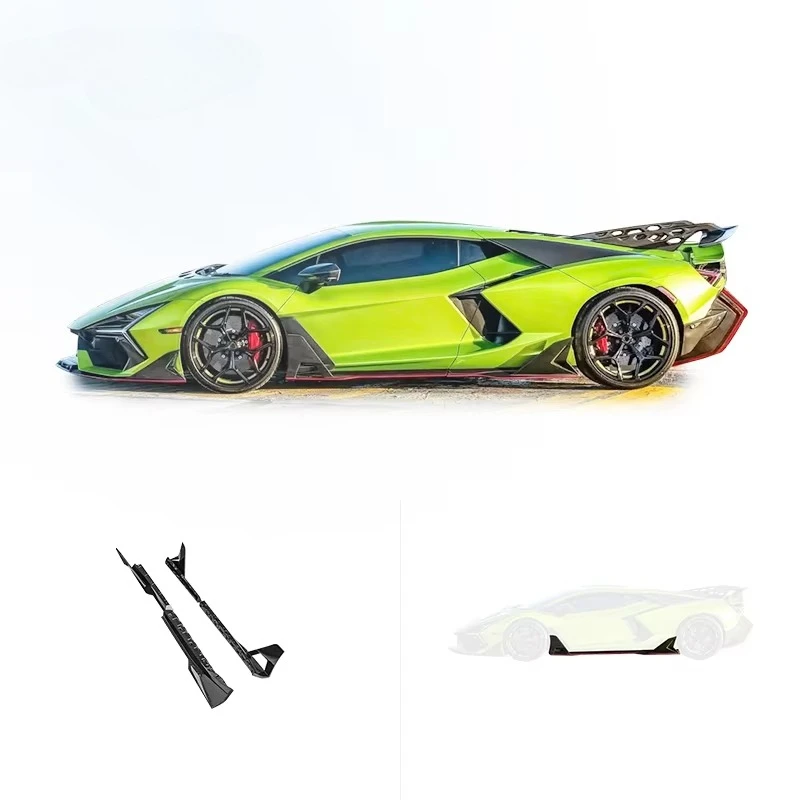 Car Modification Carbon Fiber Side Skirts Lower Rocker Panels for Lamborghini Revuelto 2023+body Kit Upgrade