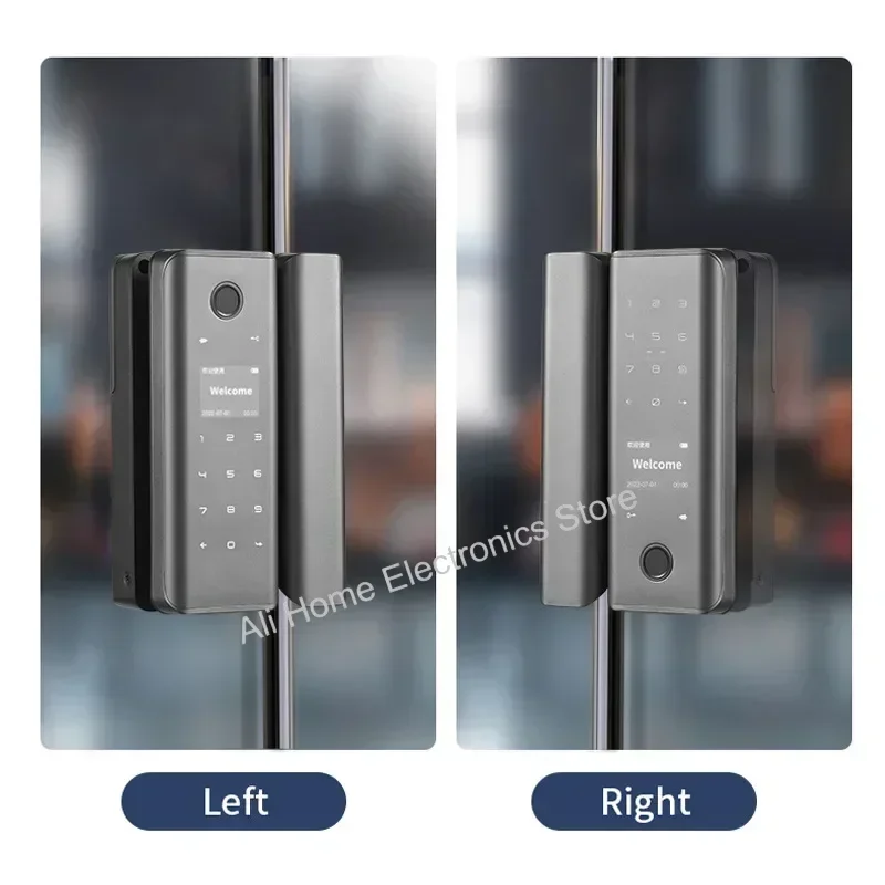 Tuya WIFI Smart Door Lock Fingerprint Password Card NFC APP Key Unlock Electronic Lock Frameless/Frame Glass Push Sliding Door