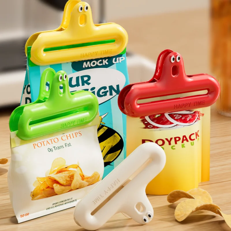 1/4 Stück feuchtigkeitsbeständiger Snack-Clip, Küchen-Verschlussclip, multifunktionaler Haushaltsclip, Frischhalte-Verschlussgerät ﻿