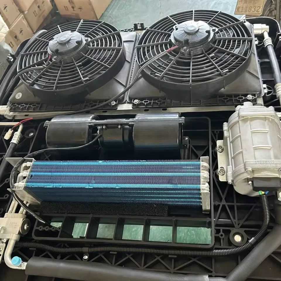 2025Parking air conditioner van 24v electric overhead all in one sunroof cooling car 12v caravan truck inverter