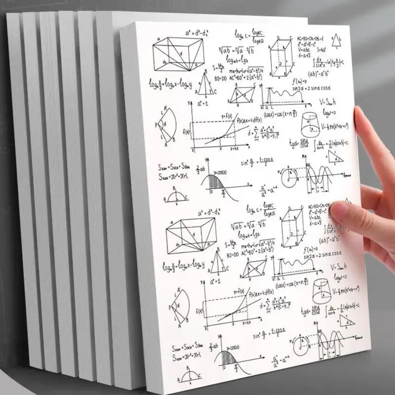 

40 sheets of B5 draft notebook paper, lined blank arithmetic and drawing sketch paper, for home, office, and school stationery