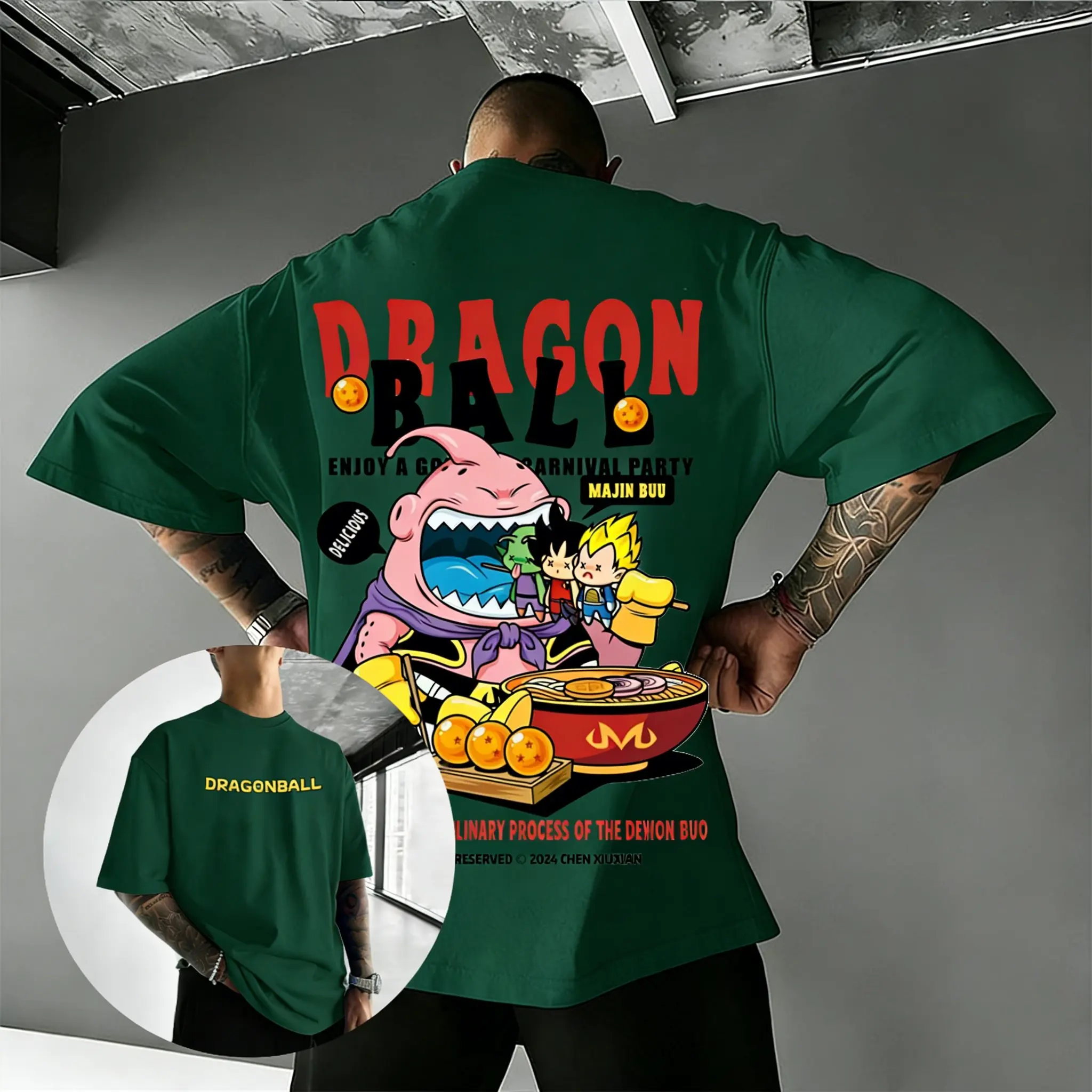 2026 Summer New Hot 2026 New Hot Summer Dragon Ball Tshirt Men Women Graphic Tee Vintage Majin Buu Goku Vegeta Funny Print Tops - view 3