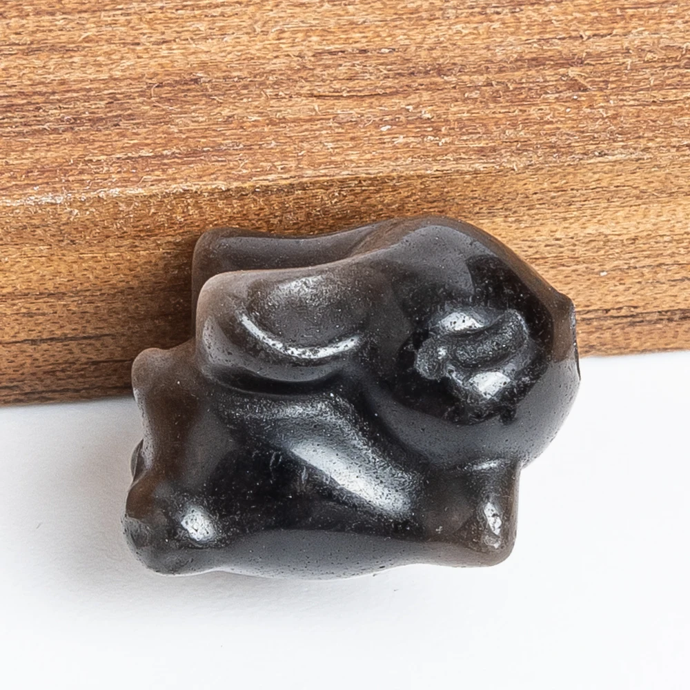 5Pcs Authentic Silver Obsidian Bunny Pendants 17x13x14mm 3D Baby Rabbit Charm for Jewelry Making DIY Necklace Needlework