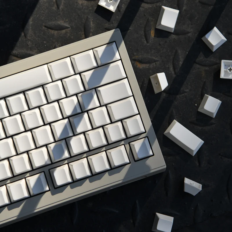 Juego de teclas blancas para teclado mecánico, Set de 152 teclas PBT grabadas monocromáticas, accesorios adecuados para Cherry/MDA/SOA de altura