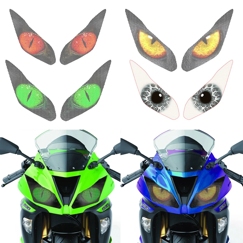 

Motorcycle 3D Front Fairing Headlight Sticker Guard Stickers Protection Fit For NINJA300 250 NINJA 300