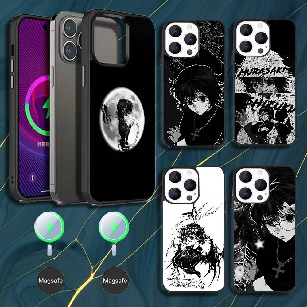 

S-Shizuku M-Murasaki Anime Phone Case For iPhone 17,16,15,14,13,12,11,Pro,Max,Plus,Mini,Magsafe,Magnetic Wireless Charging Case