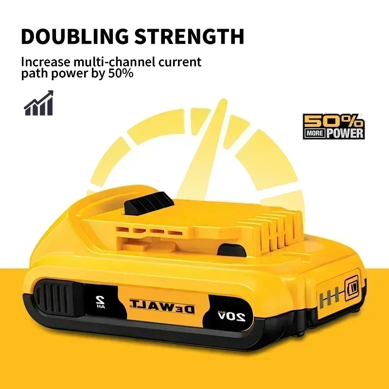 Original Dewalt lithium battery DCBP520 20V, 2AH, rechargeable, lightweight, lithium-ion battery tool