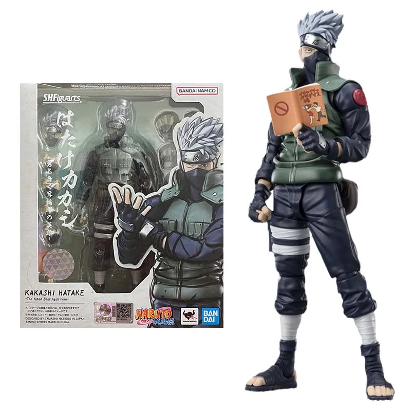 Bandai Figure Naruto Anime Figures S.H.Figuarts Hatake Kakashi 2.0 Collection Model Action Figure Toys For Boys Children's Gift