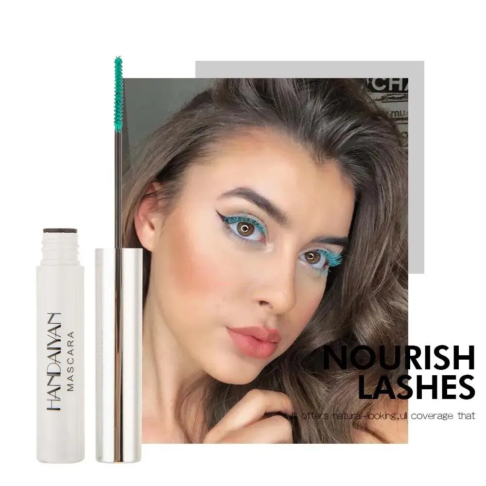 Color Mascara White Blue Red Tri-Color Cos Makeup Long Lasting Non-Smudge Waterproof Base Curl Eyelashes