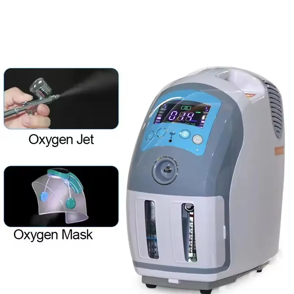 Professionele Sterke 7 Kleuren Spa O2Toderm machine Gezicht LED Zuurstof Dome masker o2 tot derm gezichtsmachine