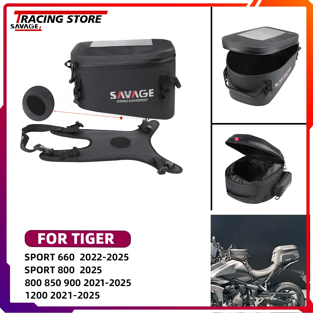 

2025 For Tiger Sport 660 800 850 900 1200 Motorcycle Fuel Tank Bag Tool Storage Bag Rear Tail Bags Backpack Waterproof Sport 800