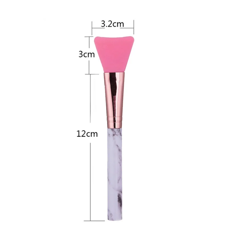 Brocha de maquillaje, brocha con patrón de mármol, brocha de base de silicona suave de calidad alimentaria, herramientas de ajuste StickDIYMask