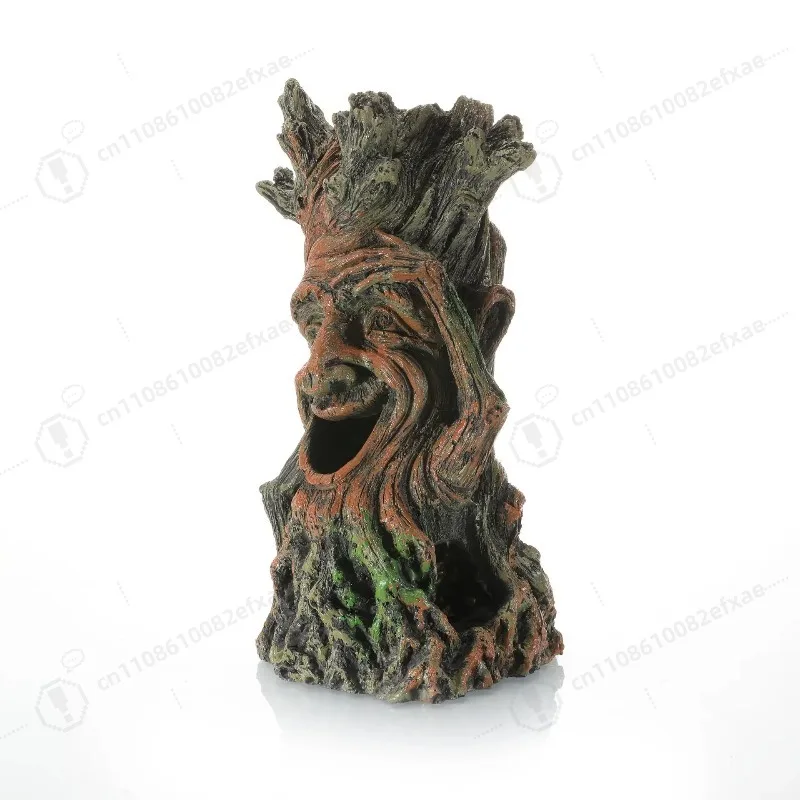 Resin Aquarium Decoration Tree Root Wood Man Ornament Fish Tank Landscaping Hiding Cave for Fish and Shrimp