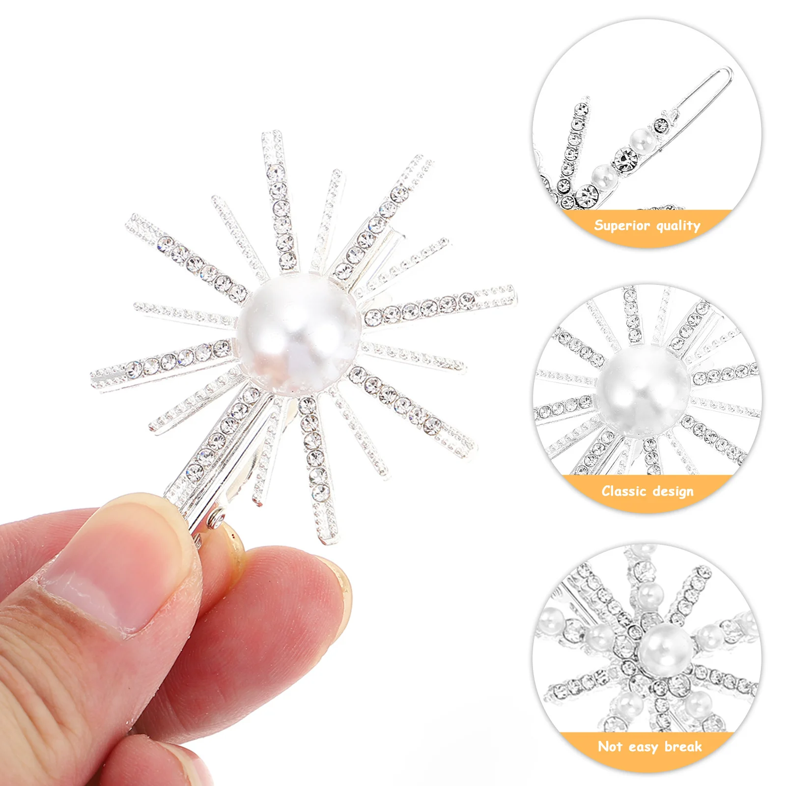 

5 шт., заколки для волос со снеговиками и бриллиантами, элегантные заколки для волос с жемчугом для женщин, вечерние украшения для волос для особых случаев, жемчужные заколки для волос