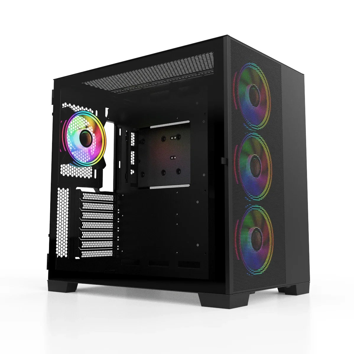 for SAMA 360mm Radiator Glass Front PC Case Tower ATX Micro ATX  Mini ITX  Case Tempered Glass PC Gaming Case