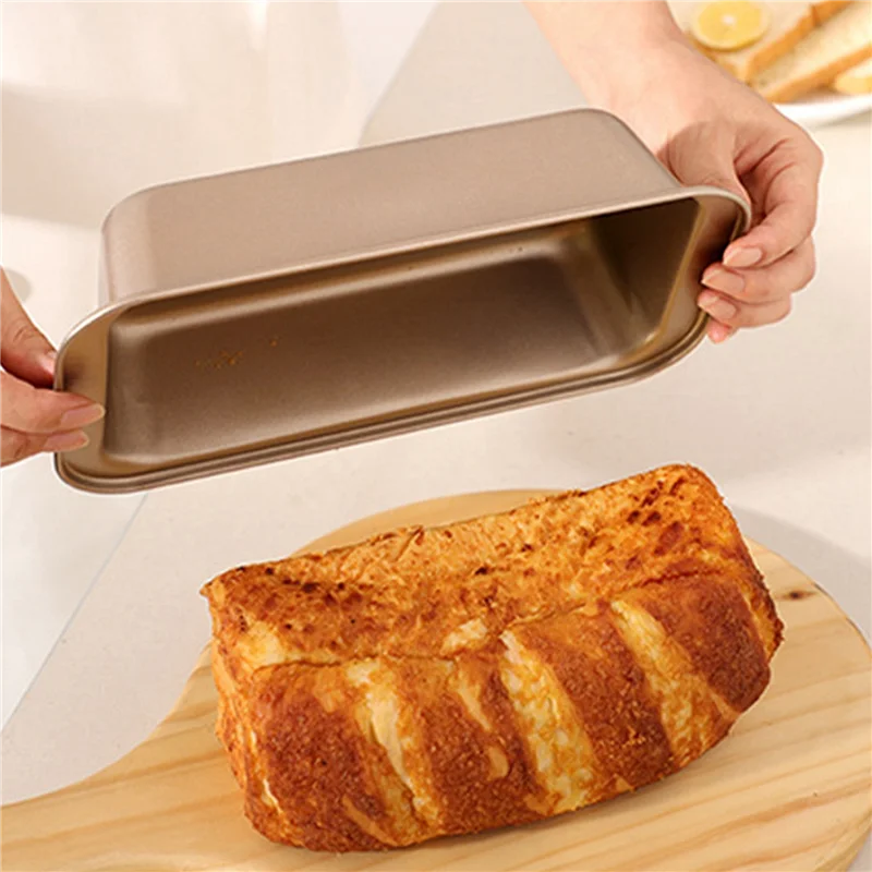 

T99C-Bread Pan Loaf Pan For Baking, Non-Stick Carbon Steel Baking Bread Toast Mold Loaf Baking Pan Set (Golden 12Pcs)