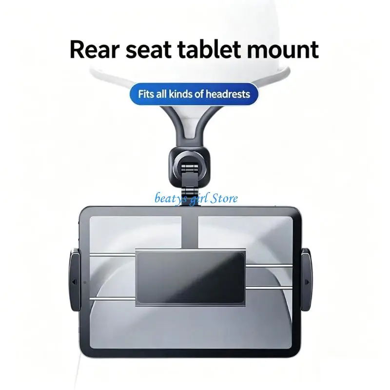 

C7AB Travel Friendly Vehicle Headrest Tablets Stand Rear Tablets Mount Holder for 7 To 12inch Screens For Movies And Game