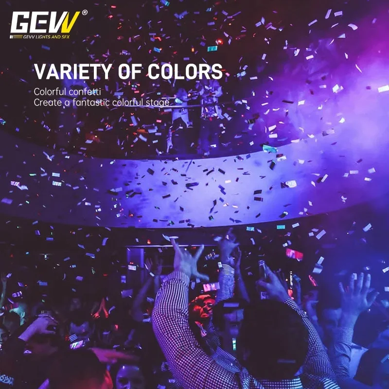 GEVV Small Flightcase Co2 Confetti Blaster Machine Paper Confetti Cannon for Wedding Stage Party