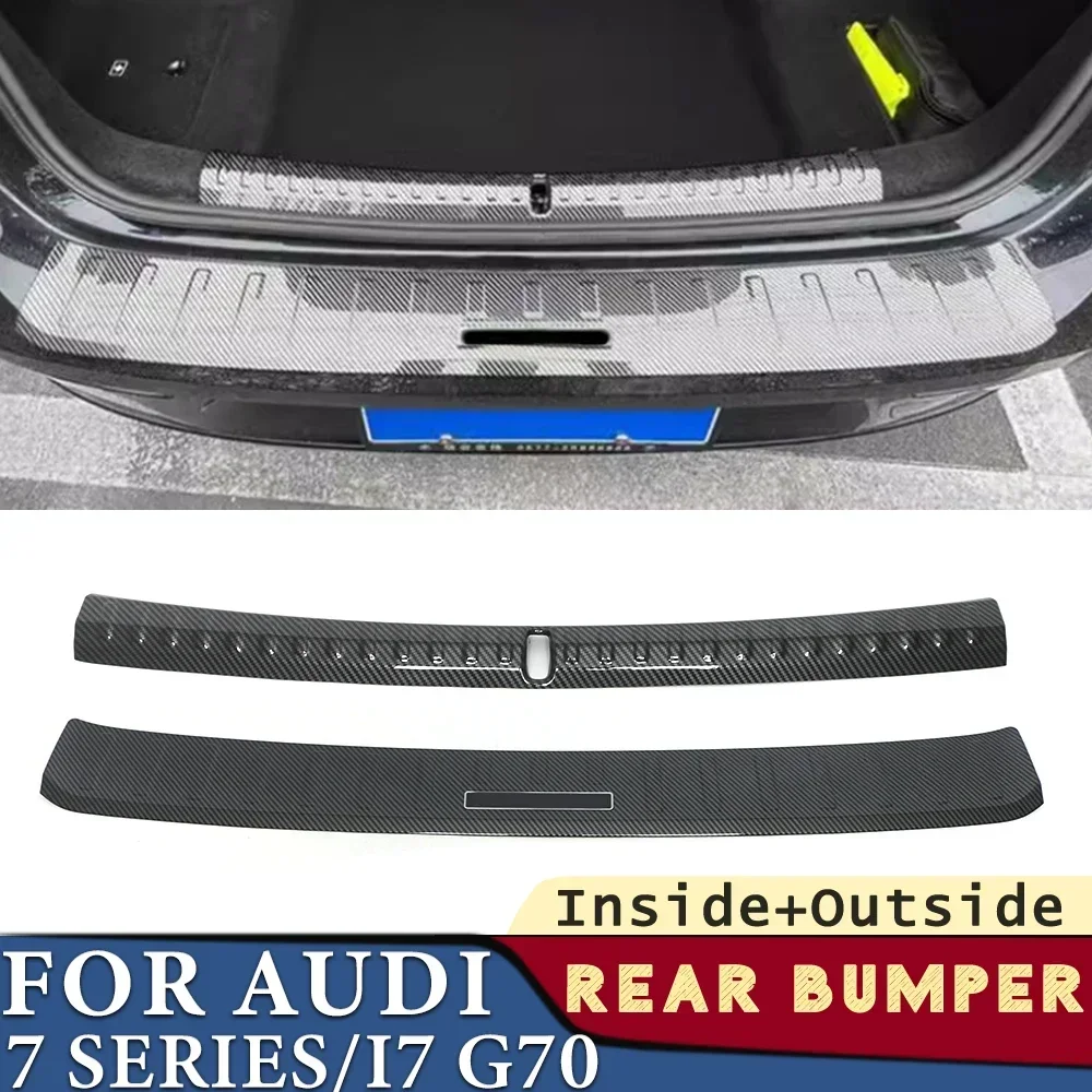 

Trunk Bumper for BMW 7 Series i7 G70 2023 2024 Car Accessories Stainless Rear Fender Protector Sill Pad Cover Sticker Decoration