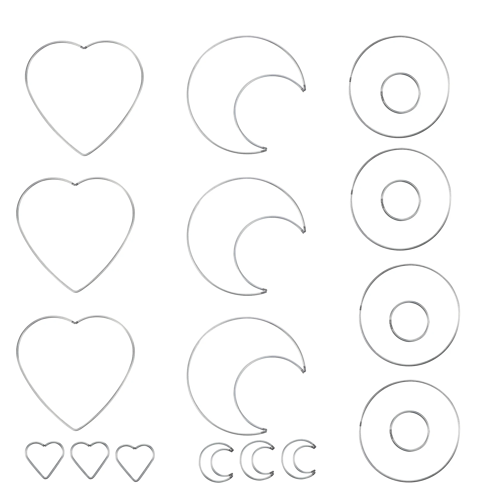 

20 Pcs Catcher Hoop DIY Ring Christmas Wall Hanging Wreath Metal Diy Dream Catcher Alloy Rings Craft Project Supplies