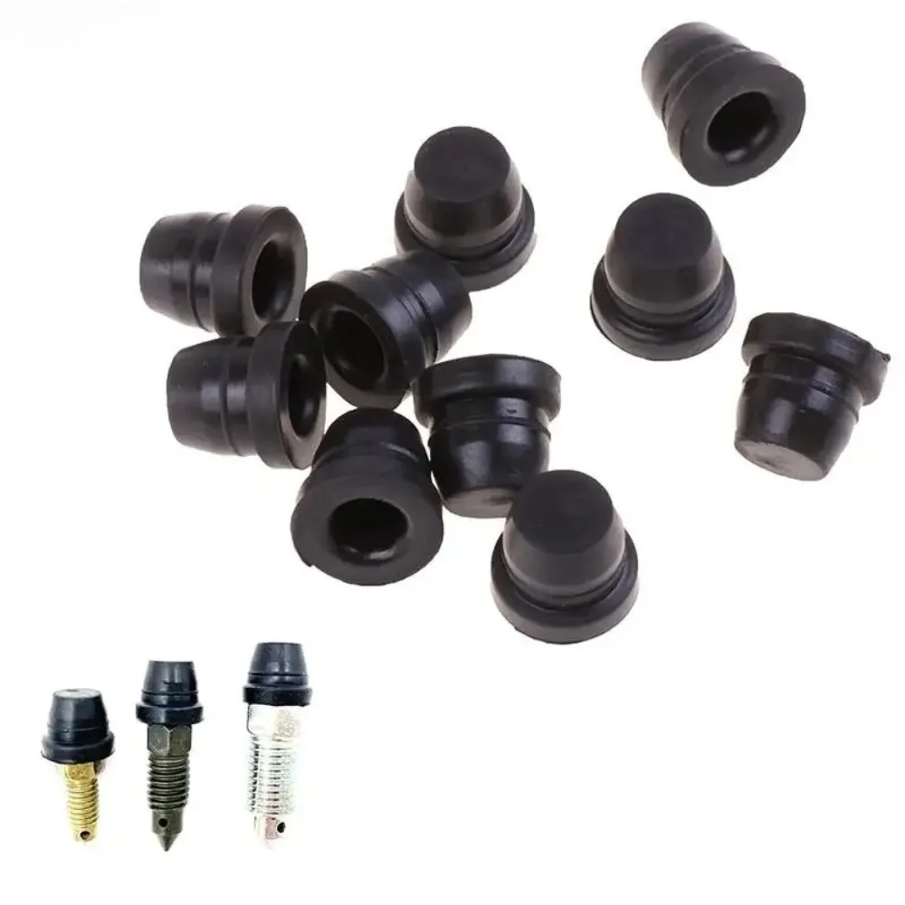 10pcs Motorcycle Rubber Brake Pump Brake Calipers Auto Parts Exhaust Screw Dust Caps Motorcycle Accessories