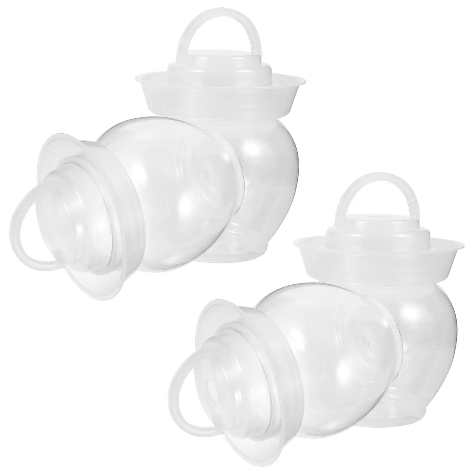 

4 Pcs Milk Tea Jars 500ml Clear Plastic Bottles with Lids for Juice Snacks Tea Cold Drinks Empty Containers Storage