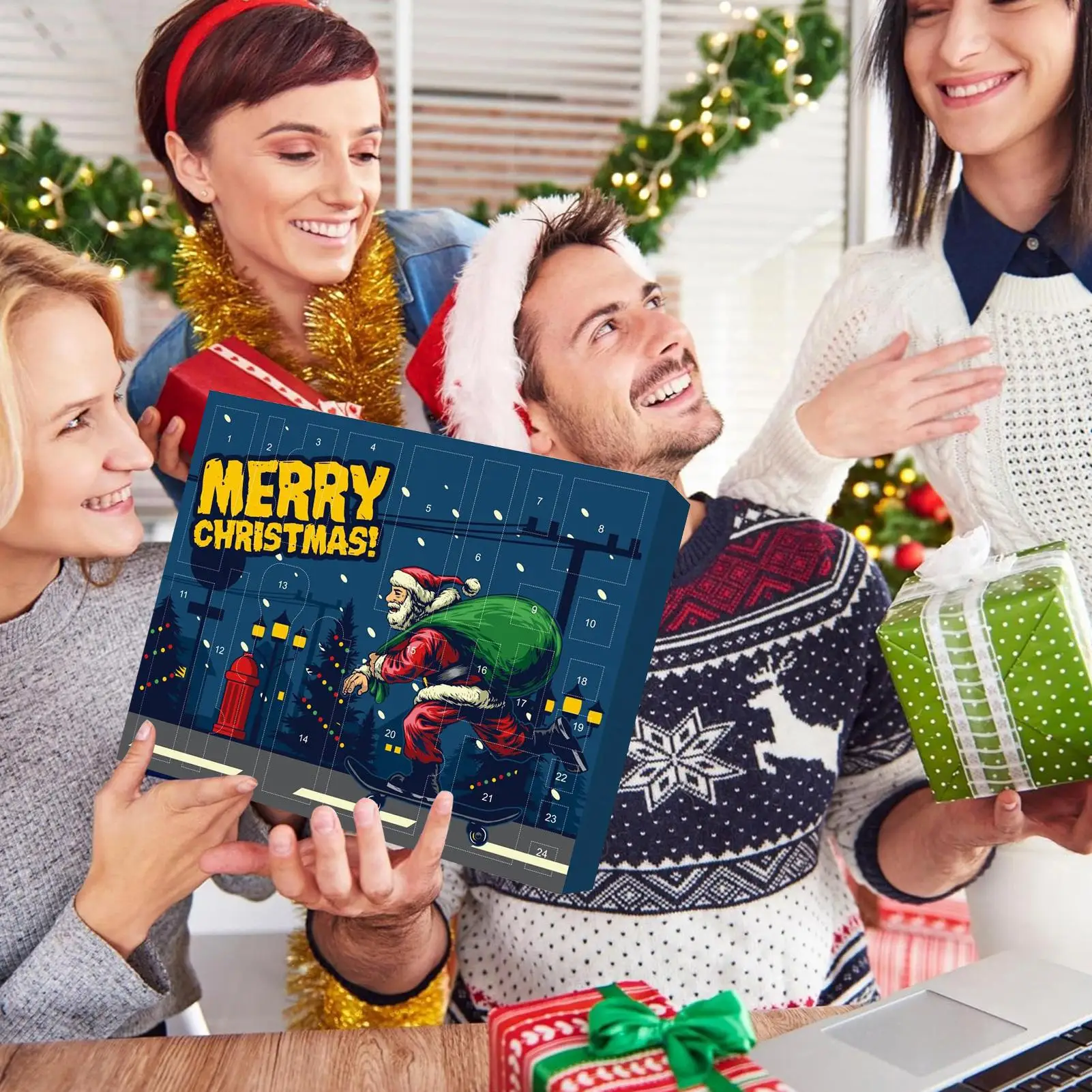 العد التنازلي التقويم 24 يوما العد التنازلي أدوات إنقاذ مجموعة احتفالية أدوات محمولة عملية للمشي في الهواء الطلق الصيد الظهر