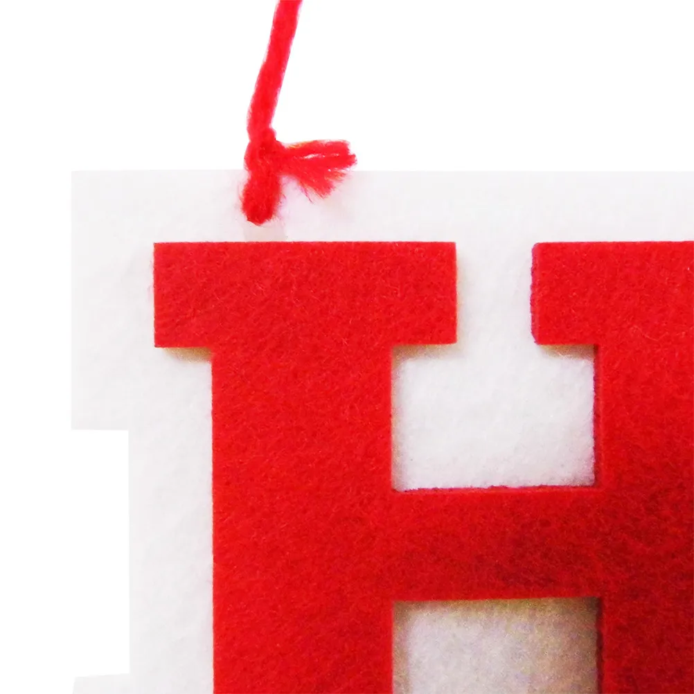 2Pcs Happy New Year Hanging Decorations Red Gold Foil Letter Design Party Supplies for New Year Eve Masquerade Carnival Home