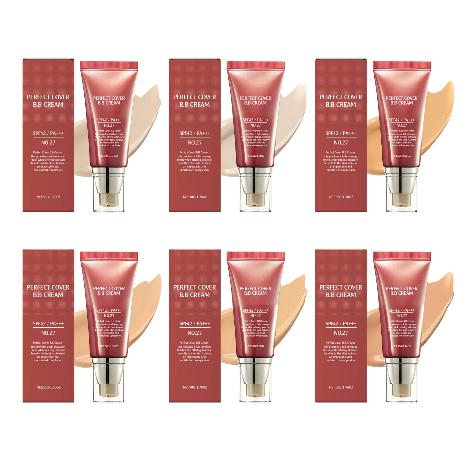 Concealer BB Cream Brightening Moisturizing Skin Oil Control Long-Lasting Makeup Full Coverage Natural Gentle Face Foundation