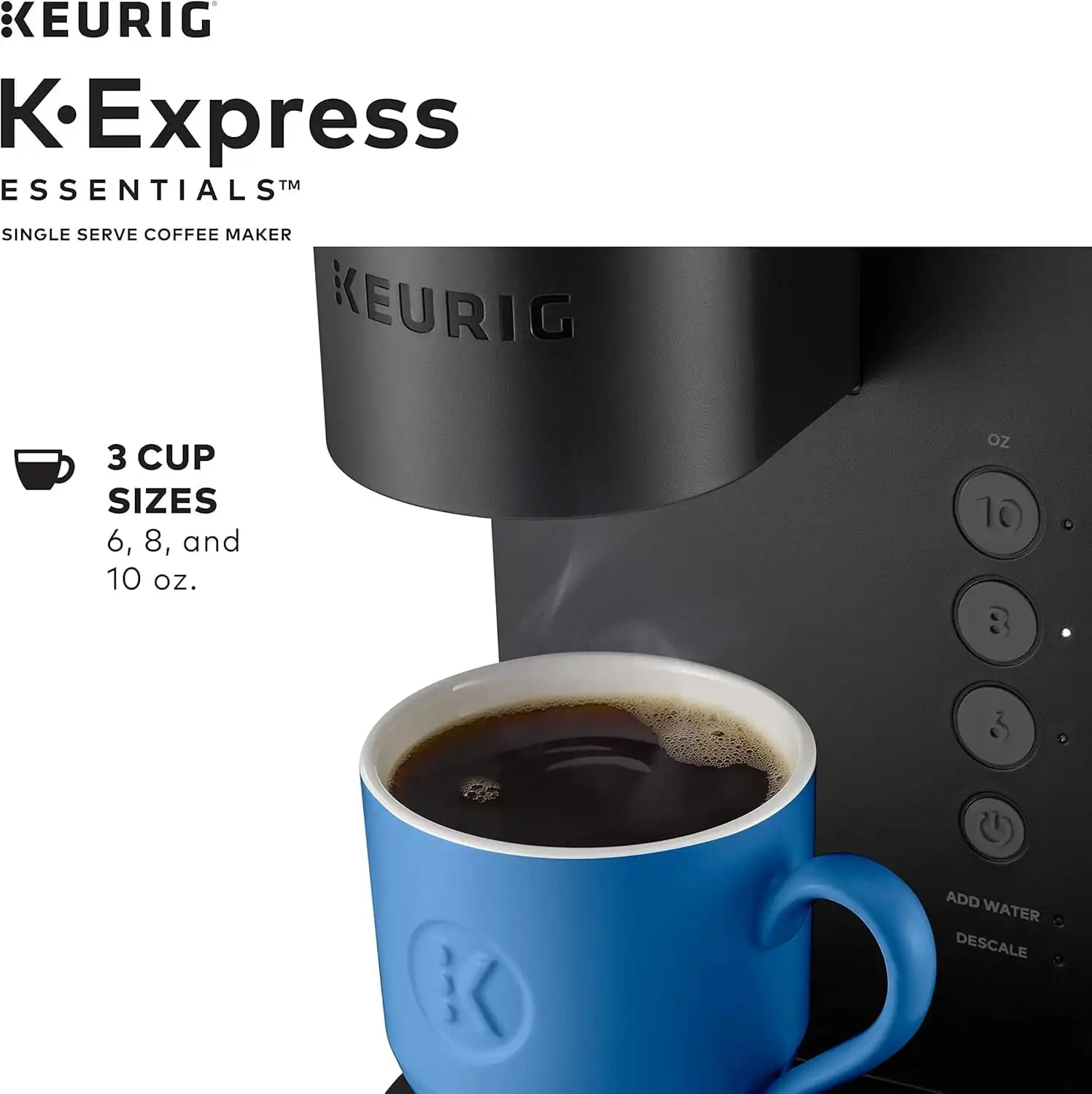ماكينة صنع القهوة K Express Single Service K Cup Pod، باللون الأسود