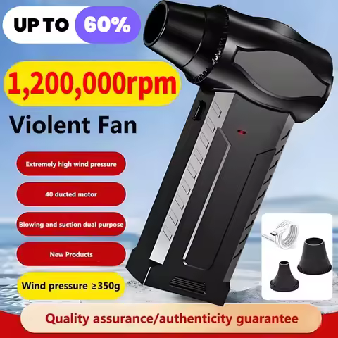 Super Violent Blower 1200000RPM Brushless Turbo Jet Blower Dry 10000mAh Fast Charging Thrust PC Cleaning Tool Duct Fan 2026 NEW