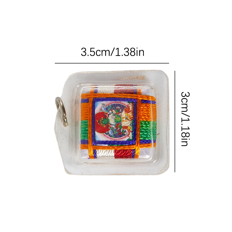 Llaveros de Budismo de Tara Verde Tangka tibetano, colgantes pequeños, llavero de bolsillo Fengshui, decoración budista