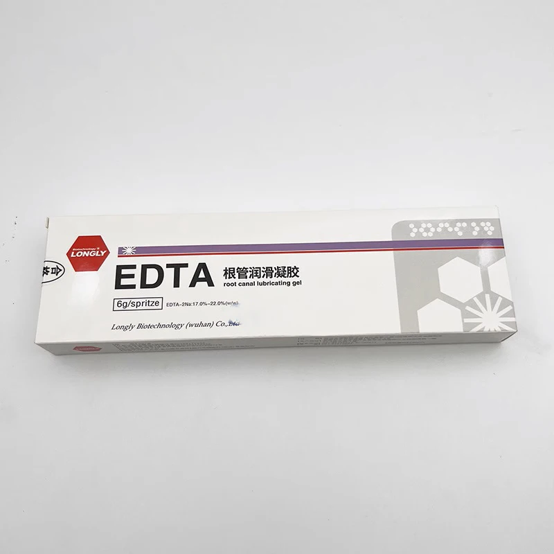 EDTA gel lubricante para agrandar el canal radicular solución de riego 6 g material dental oral edta gel