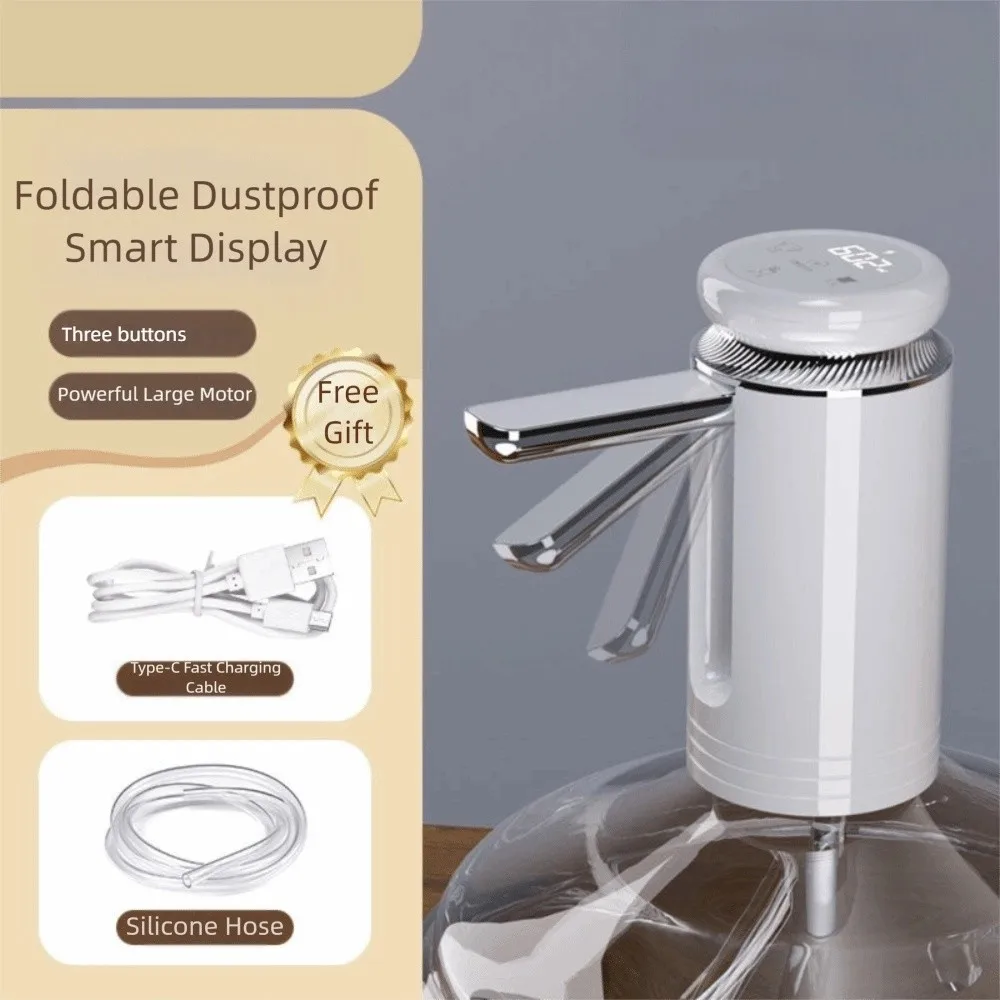 

Quality Sterilize Bucket Water Pump USB Charging LED Display Folding Electric Pump Touch Button Water Bottle Pump Home