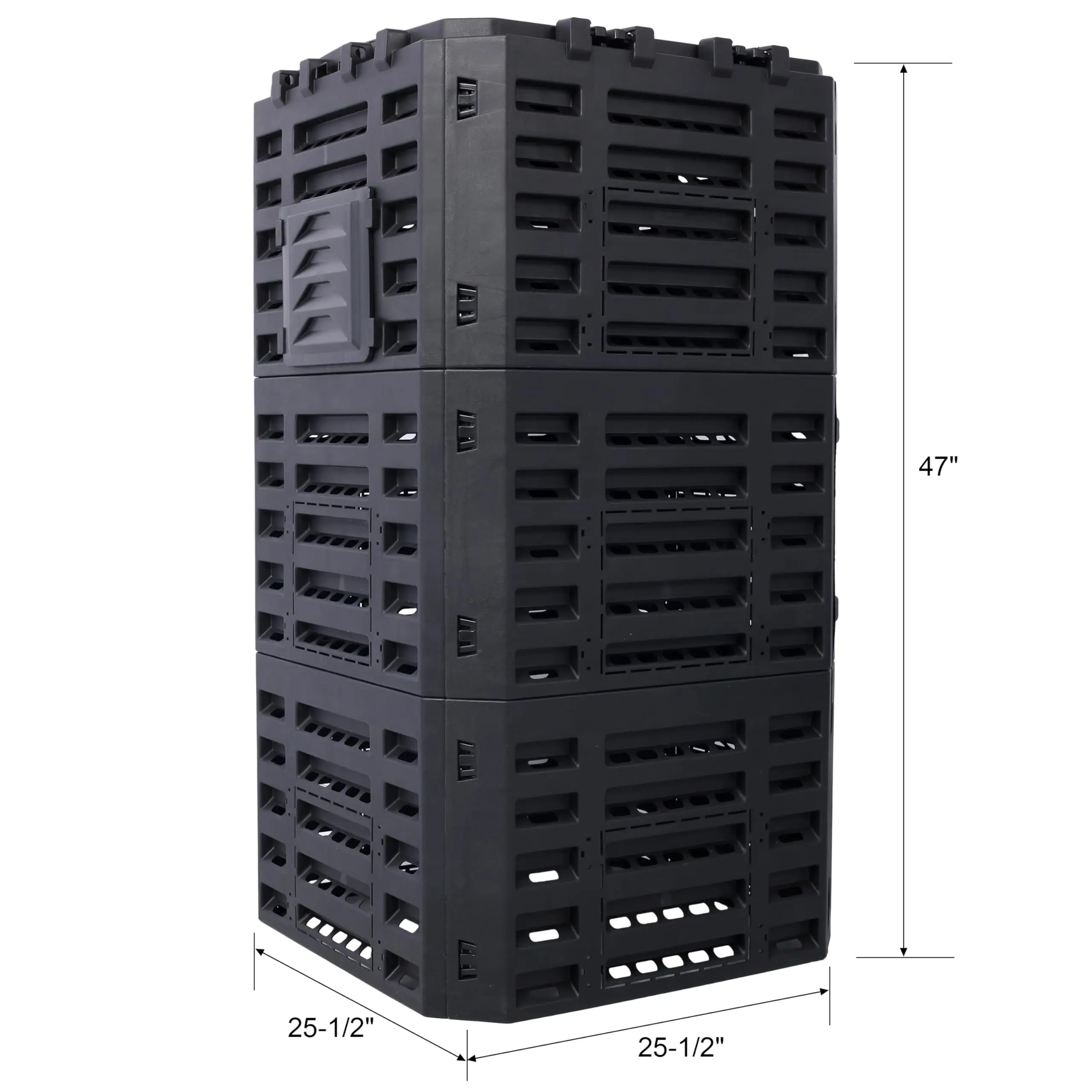 Outdoor Compost Bin – 132 Gallons (500L) Large Garden Compost Bin with Top Lid and Bottom Door BPA Free Material