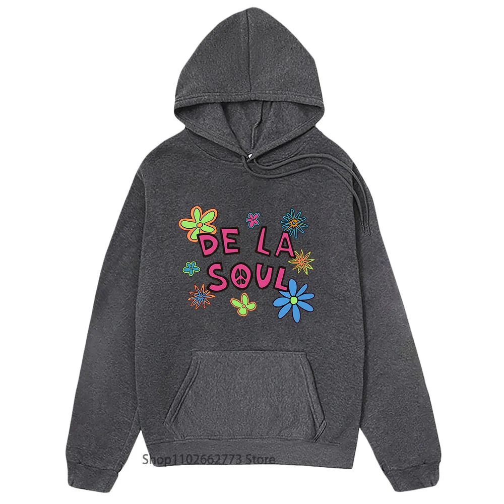 De La Soul Pattern Hoodie Cute Anime Sweatshirts Women Kawaii Aesthetic Sudaderas Autumn Winter Clothes High Street Men Pullover