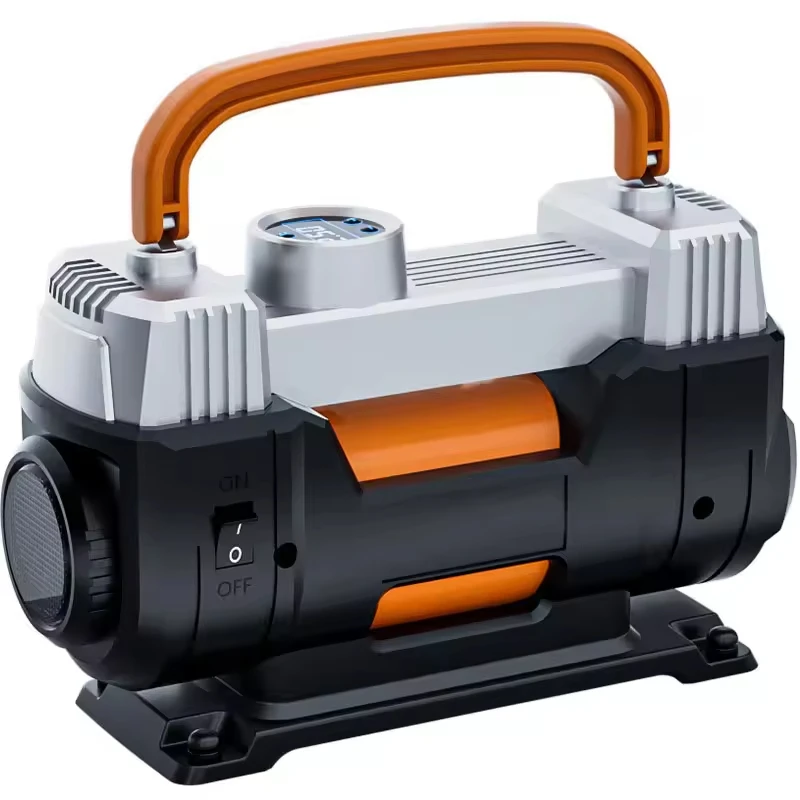 12V Double Cylinder Car Air Compressor High Pressure Tire Inflator Fast Inflation Auto Stop LCD Digital Display Portable AirPump