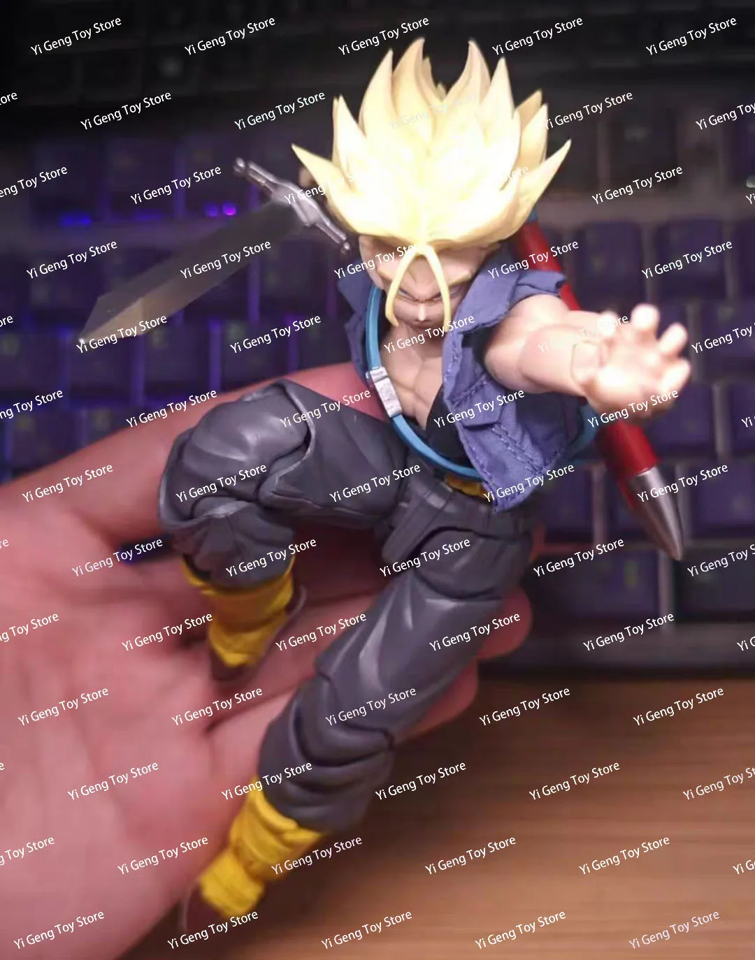 Handmade Dragon Ball Z Tonsenarttoys Shf Super Saiyan Trunks Blue Cloth Clothes Anime Action Figure Toy Christmas Birthday Gift