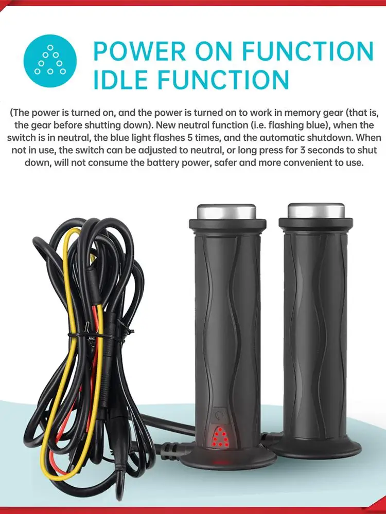 

DC 12V Electric Heating Handle Silicone Adjustable Hot Grip Handle Waterproof Electric Hot Heated Grip Smart Temperature Control