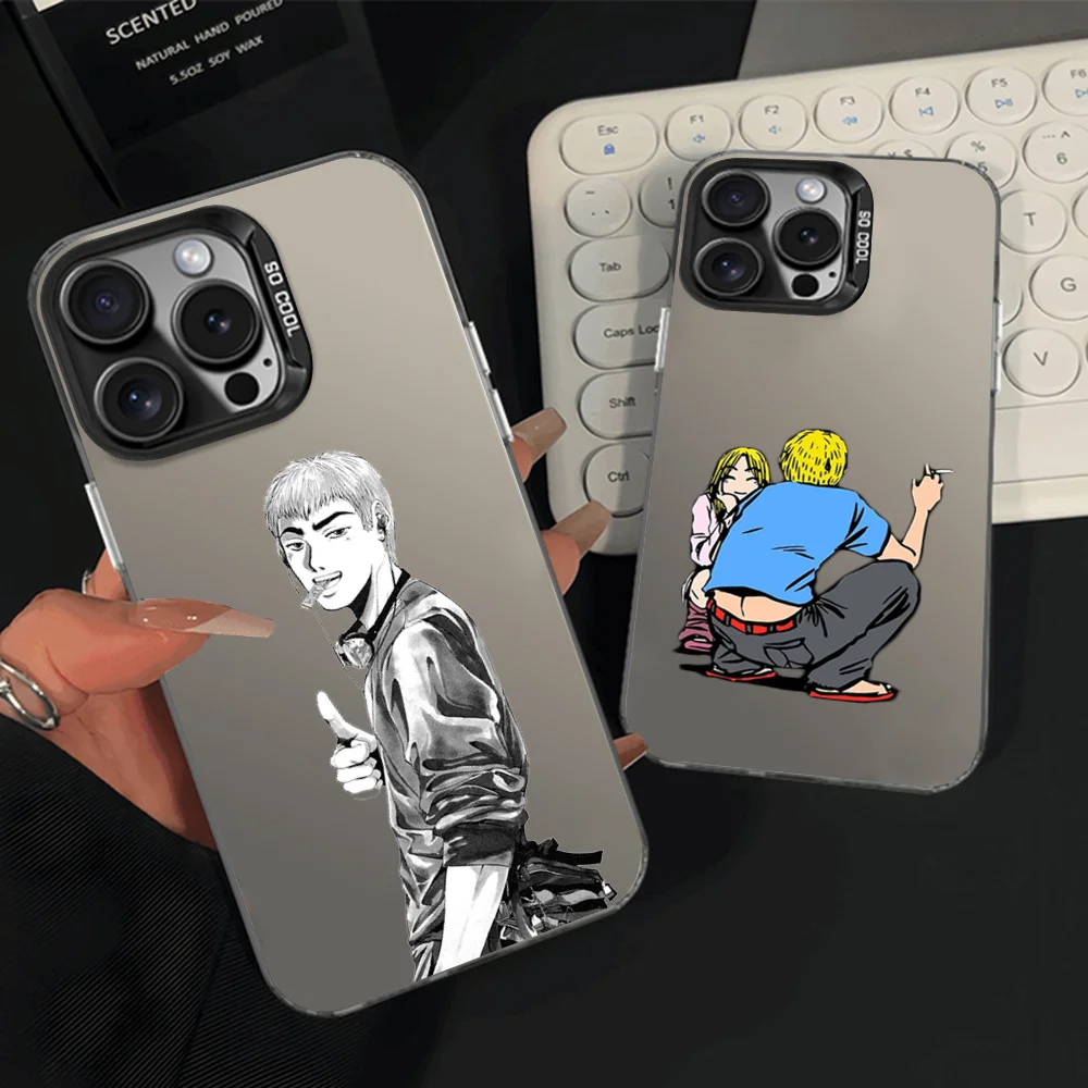 

GTO Great T-Teacher O-Onizuka Phone Case For iPhone 16,15,14,13,12,11,Pro,Max,Plus,Mini,XS,SE Anti Fall Black Matte Hard Bumper