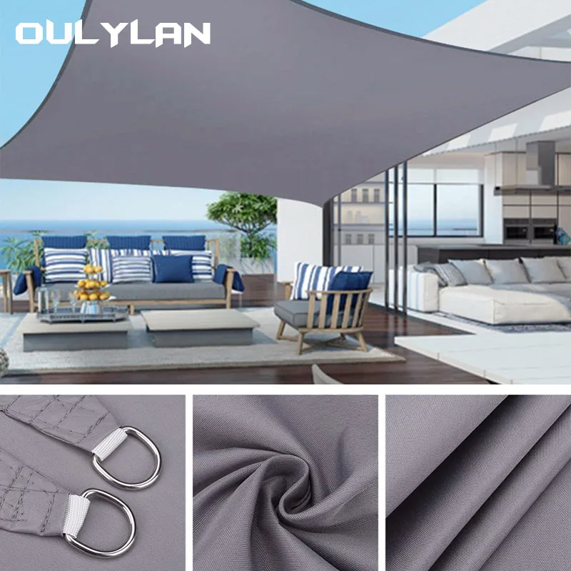 200X400CM Square Water Proof Awning Oxford Cloth Parasol Balcony Anti-UV Open Air Shade Geometry Dust-proof Rectangle