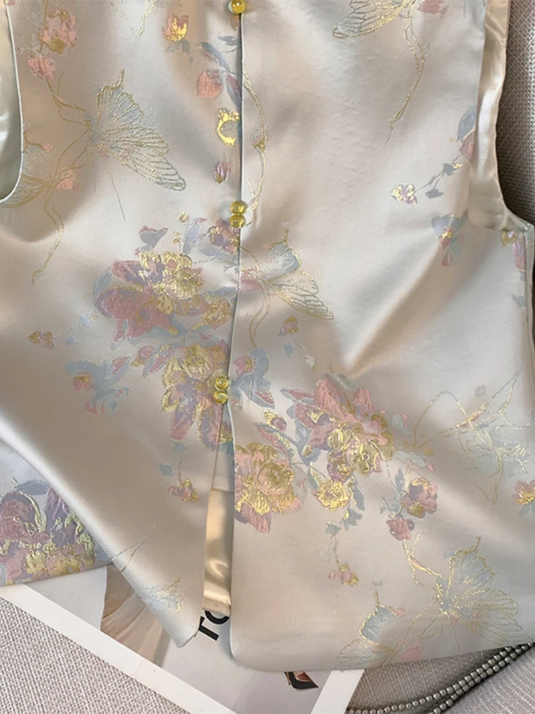 Ceco con Botones Estilo Chino Retro para Mujer, Otoño, Estilo Nacional de Lujo, Sensación de Alta Gama, Prenda Interior en...