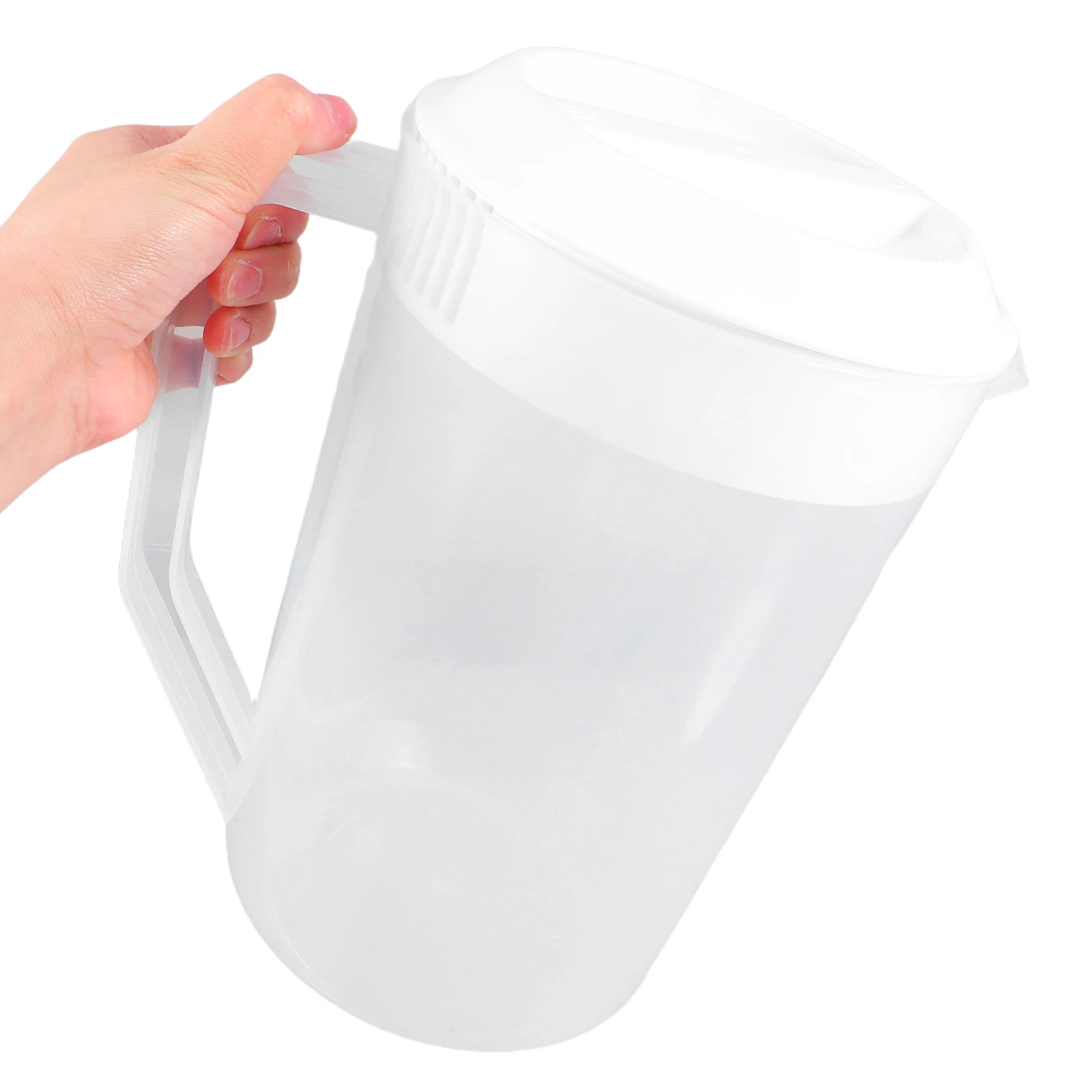 

Reusable 4000ml Water Pitcher for Hot and Cold Drinks Stylish White Design Spill Proof Lid Versatile Use in Kitchen Office