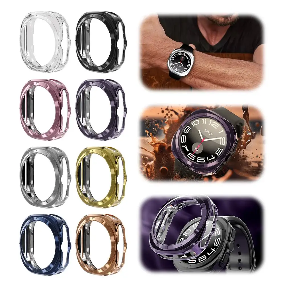 For Samsung Galaxy Watch 7 Ultra 47mm Watch Case TPU Watch Bumper Shell Only Watch Anti-Shock Protective Cover