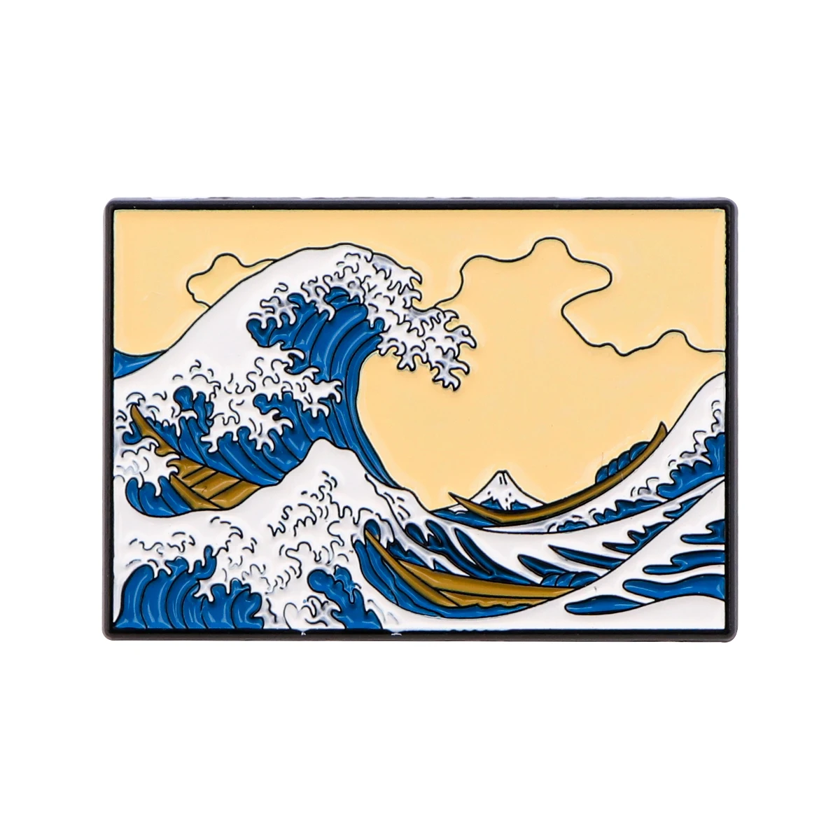 Classic Painting Kanagawa Waves Men Women Brooch for Clothes Lapel Pins for Backpack Enamel Pins Badges on Bags Accessories