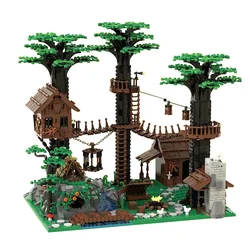 Moc Forestmen's Headquarters Model Primitive Forest Treehouse Building Blocks Set 3092 Pcs Brick Toys for Children Gifts