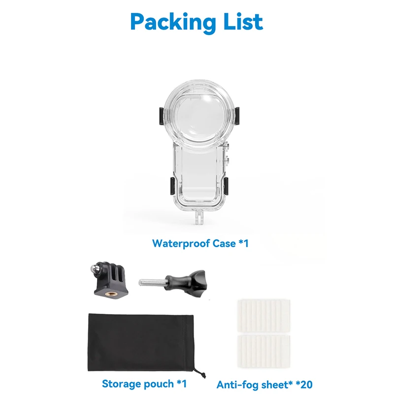 Voor Insta 360X5 Onzichtbare Duik Case Behuizing Waterdicht (197ft) onderwater Duik Beschermende Shell voor Insta360 X5 Accessoires ﻿