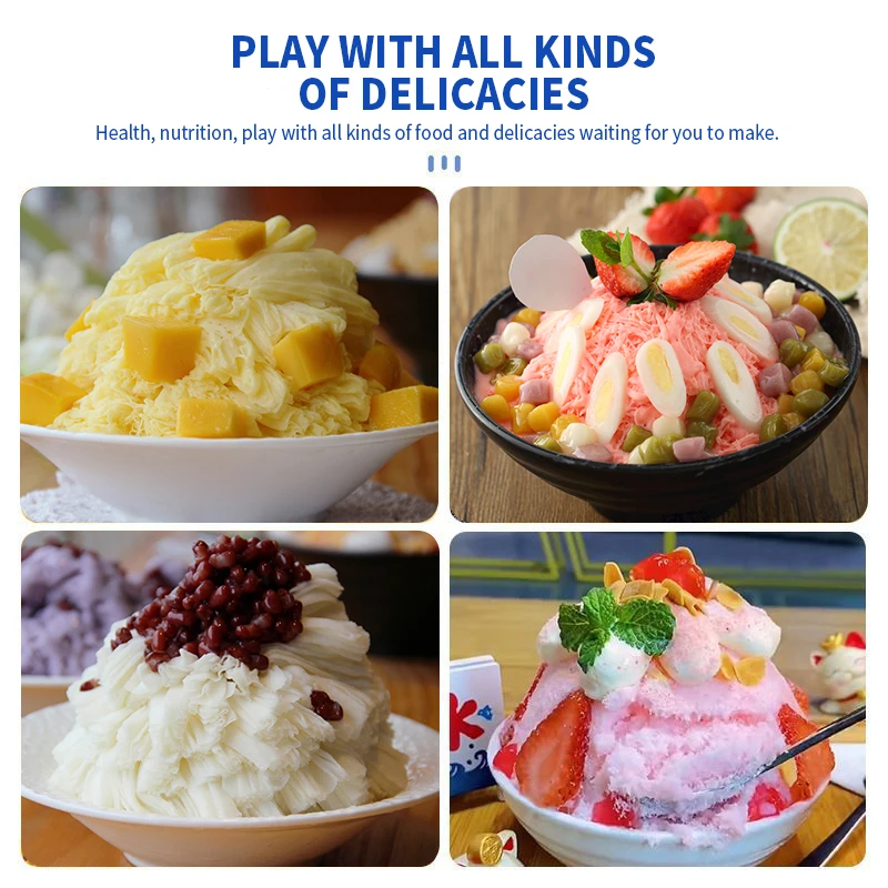 ماكينة صنع رقائق الثلج بالحليب والآيس كريم ماكينة صنع ندفة الثلج ماكينة حلاقة الثلج Bingsu