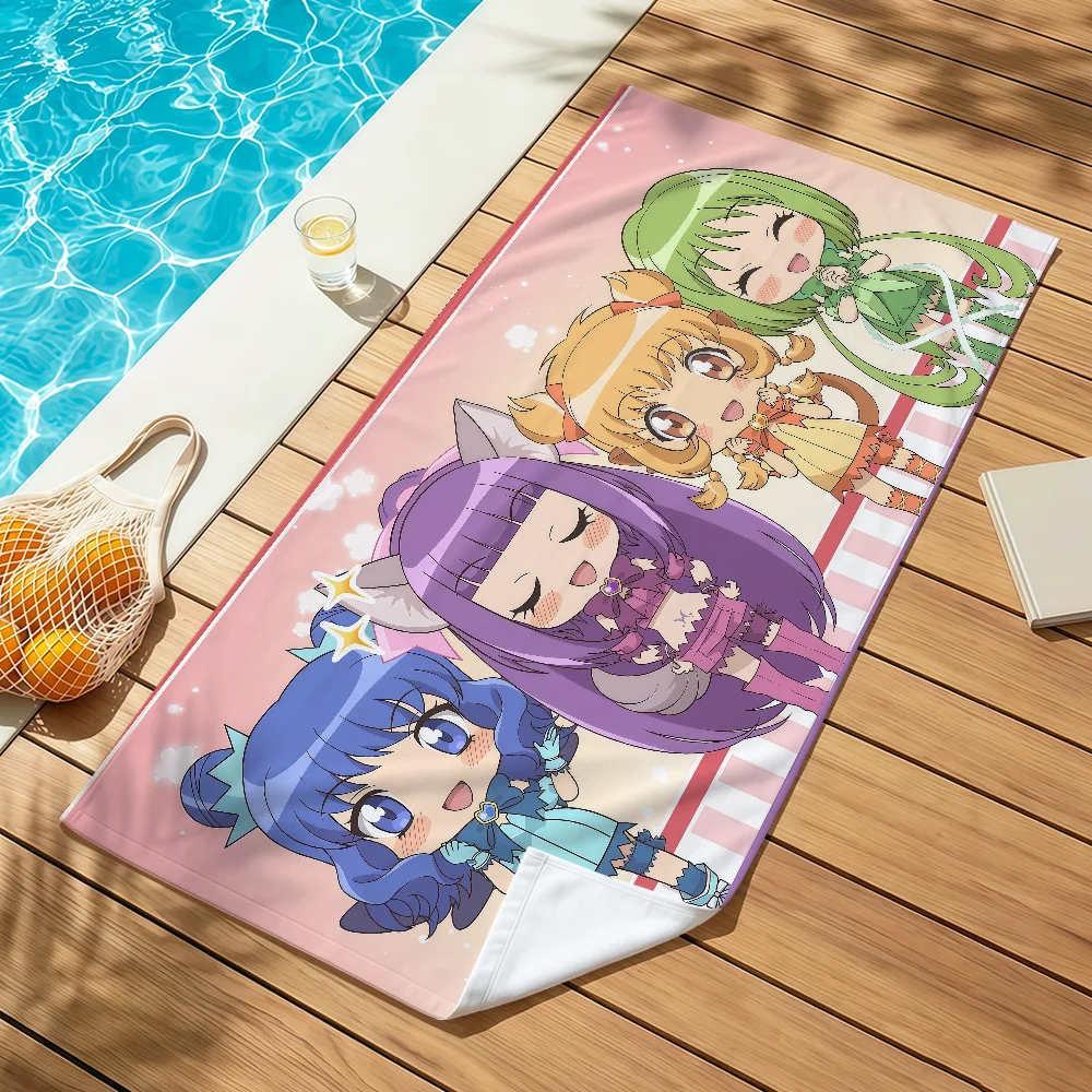 Kawaii Cartoon Classic Chibi T-Tokyo Mew Mew Towel Soft Dry Beach Towels Trip Towel Swim Summer Holiday Bathing Pool Camp Gift