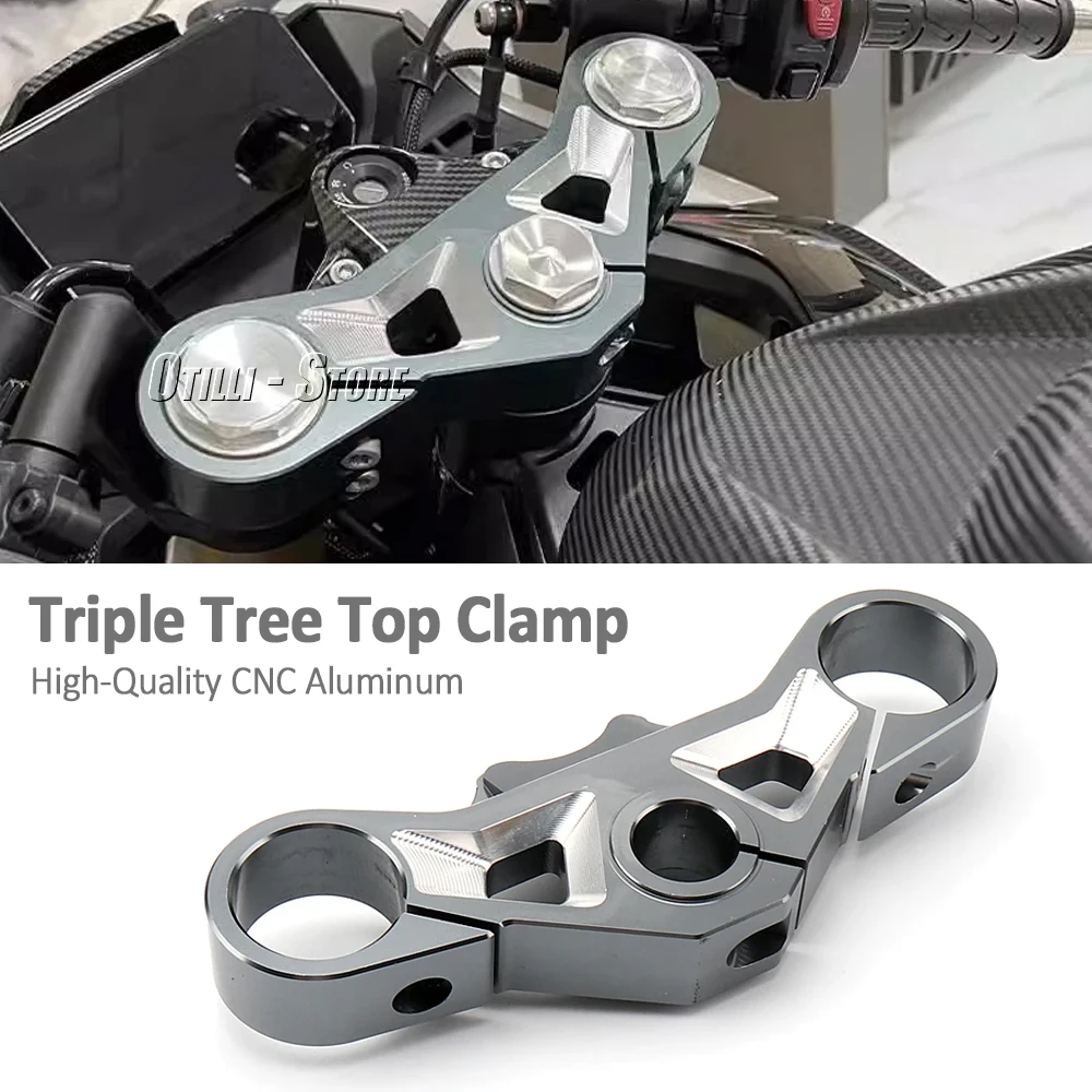 

Motorcycle Accessories CNC Aluminum Upper Fork Cross Brace Triple Tree Clamp For CFMOTO 450SR 450sr 450 SR 2022 2023 2024